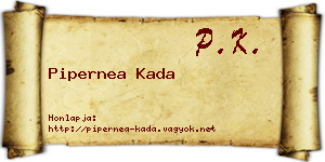 Pipernea Kada névjegykártya